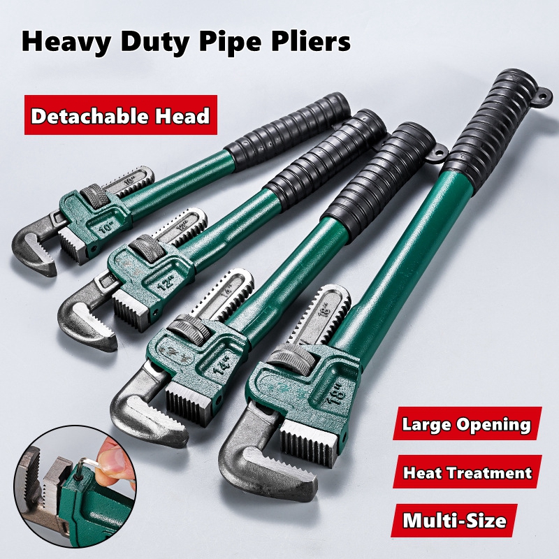 Pipe Wrench Adjustable - Heavy Duty Carbon Steel Straight Pipe