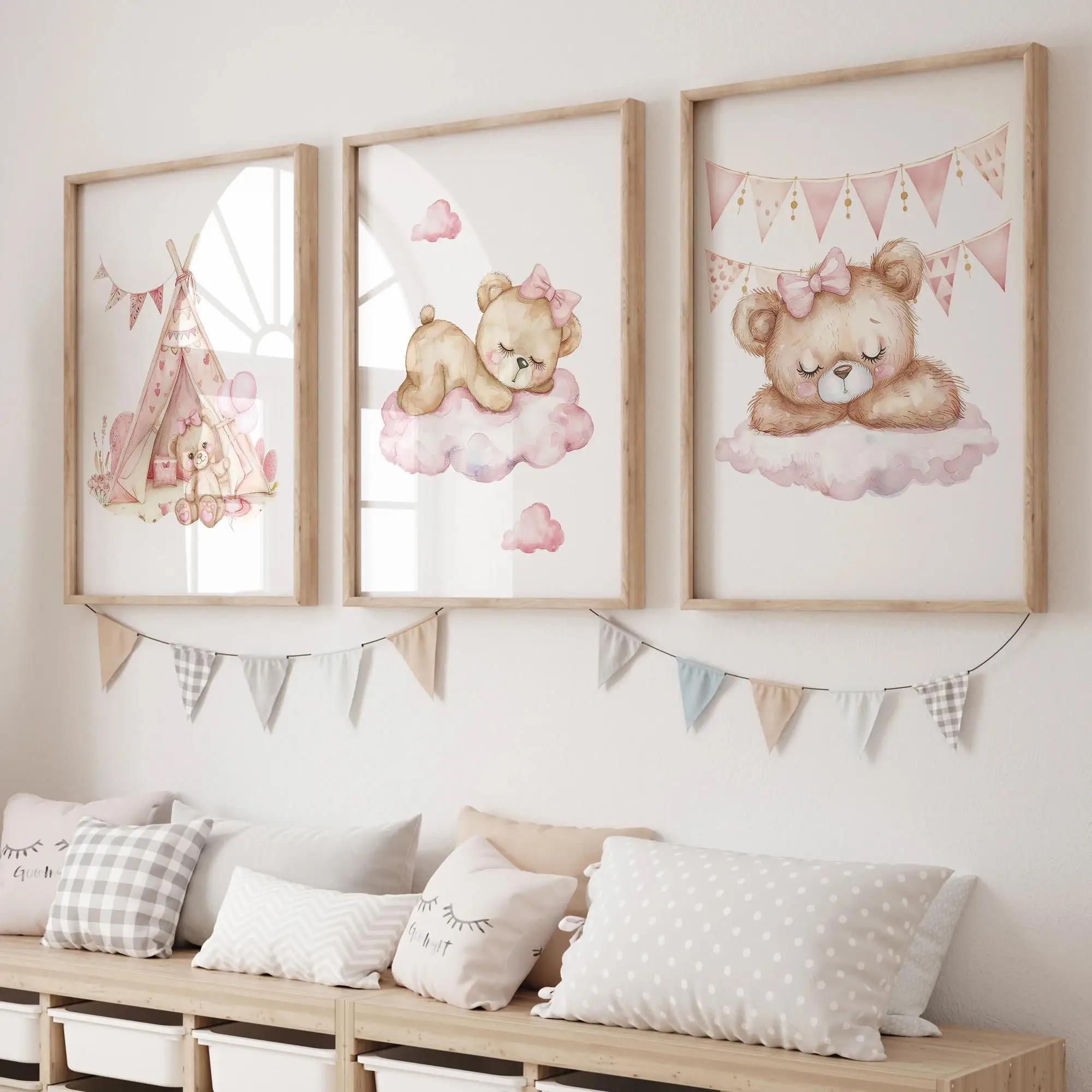 Home Improvement Kids - Pink Dream Bear Carousel Tent Swing