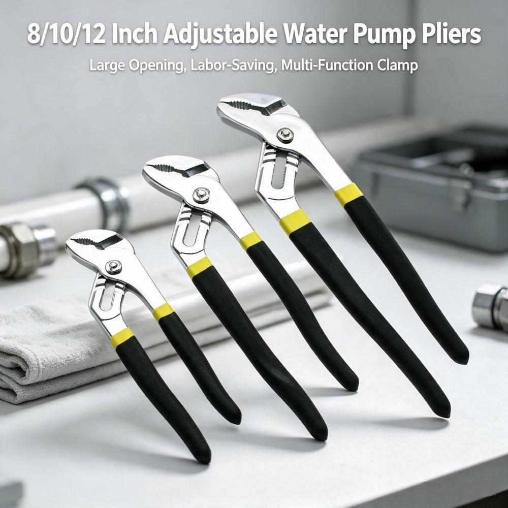 Pipe Wrench Adjustable - Portable Adjustable Water Pump Pliers, Multi-Position