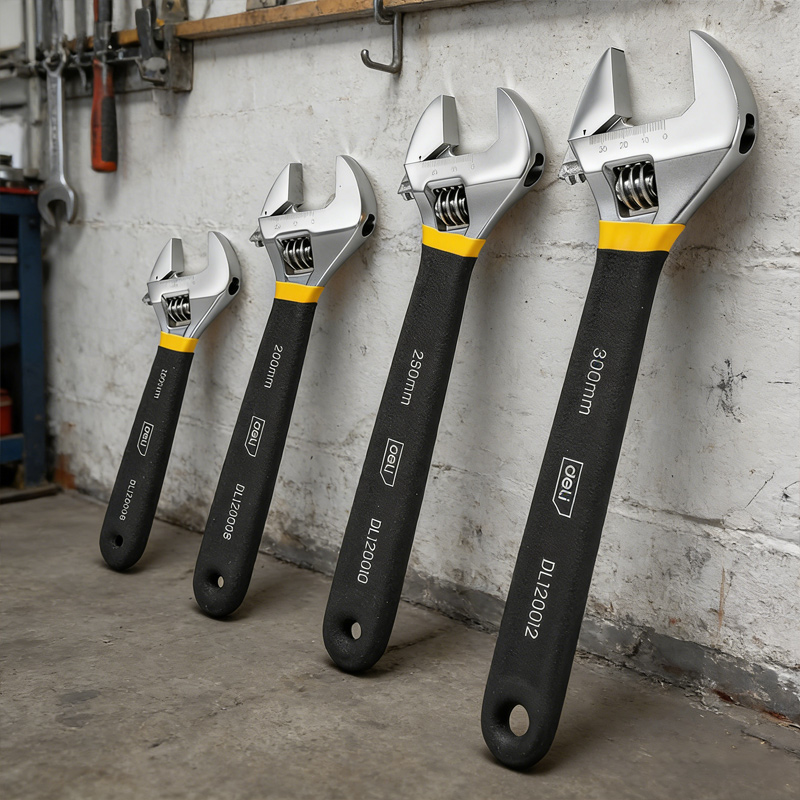 Pipe Wrench Adjustable - 6/8/10/12 Inch Adjustable Wrench Carbon Steel