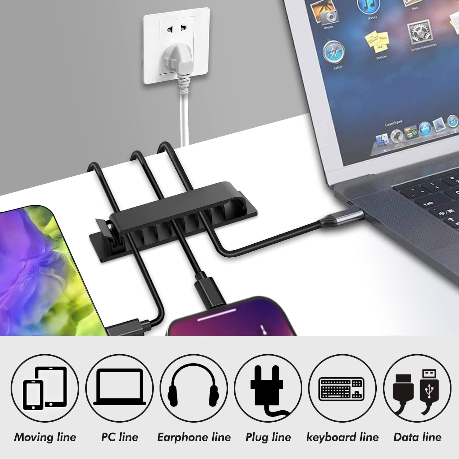 Cable Organizer Self Adhesive  - огляд і ціна Cable Staple Clip