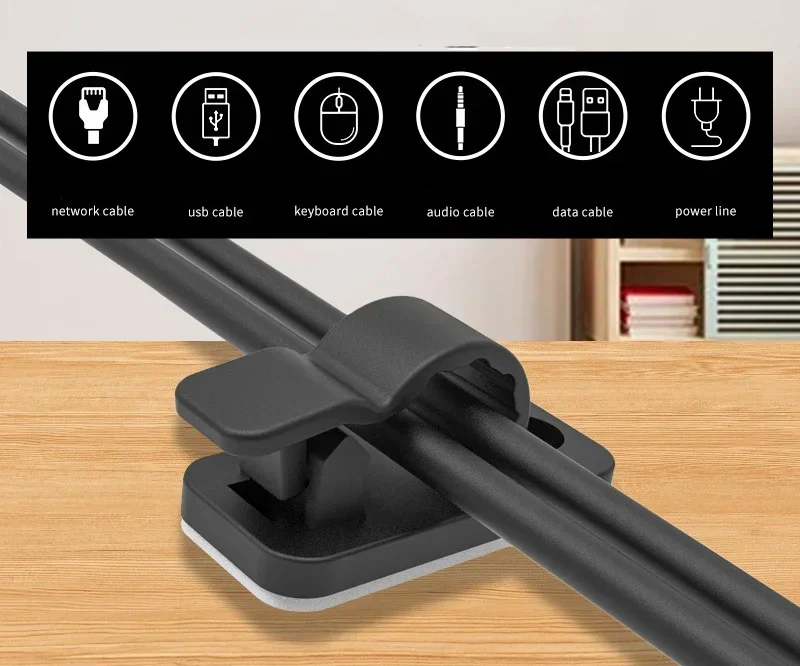 10/50Pcs Self Adhesive Cable C - огляд і ціна Cable Staple Clip