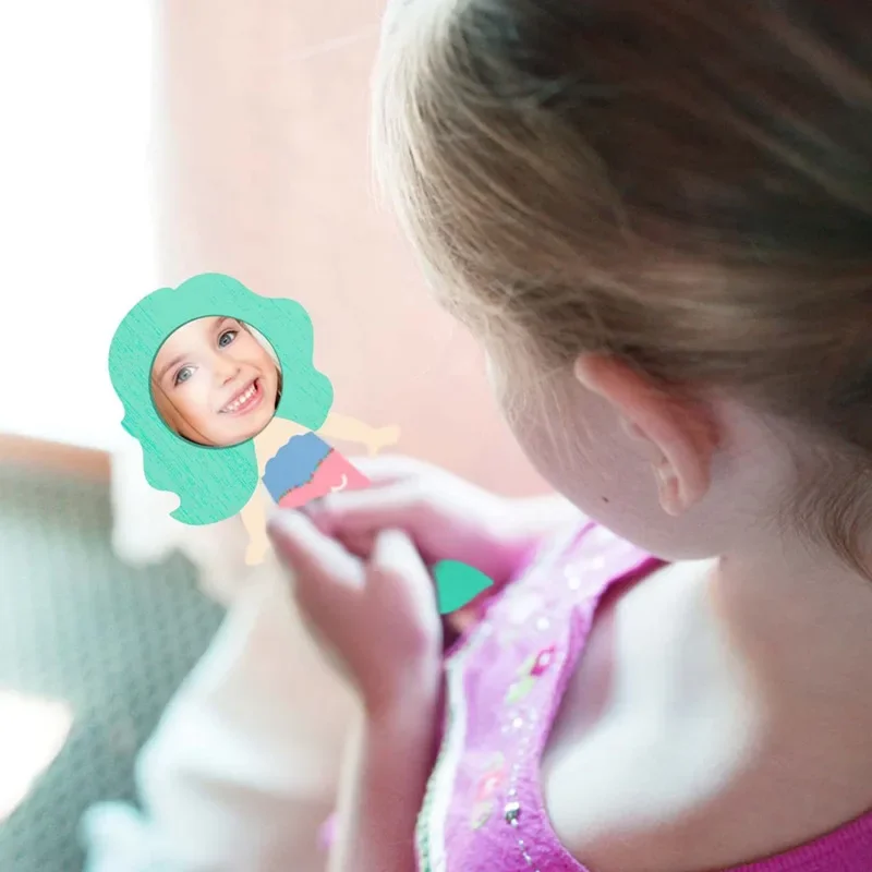 12PCS Mermaid Wooden Mirror Ha - огляд і ціна Home Improvement Kids