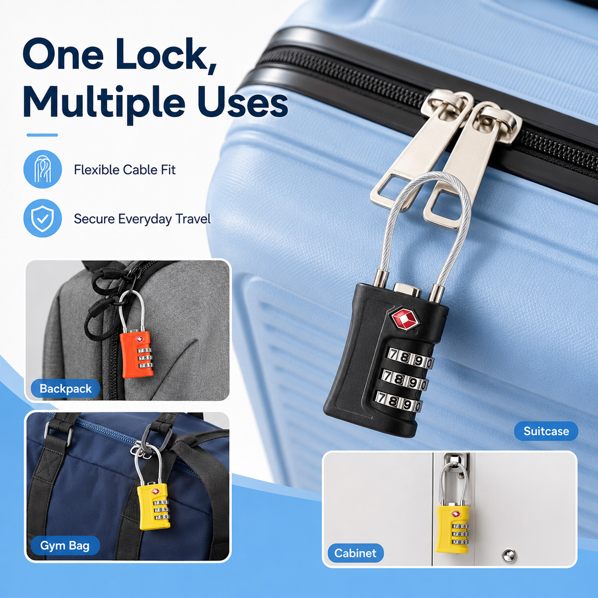 TSA Approved Luggage Lock 3 Di - огляд і ціна Home Improvement Hardware