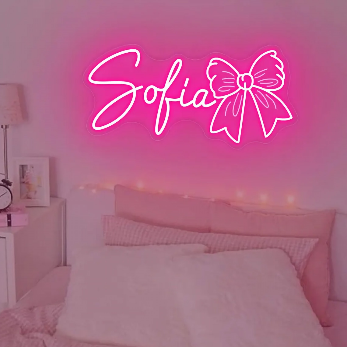 Custom Bow Name Neon Sign for  - огляд і ціна Home Improvement Kids
