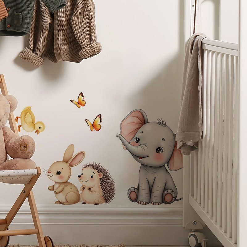 Cartoon Animal Wall Sticker -  - огляд і ціна Home Improvement Kids