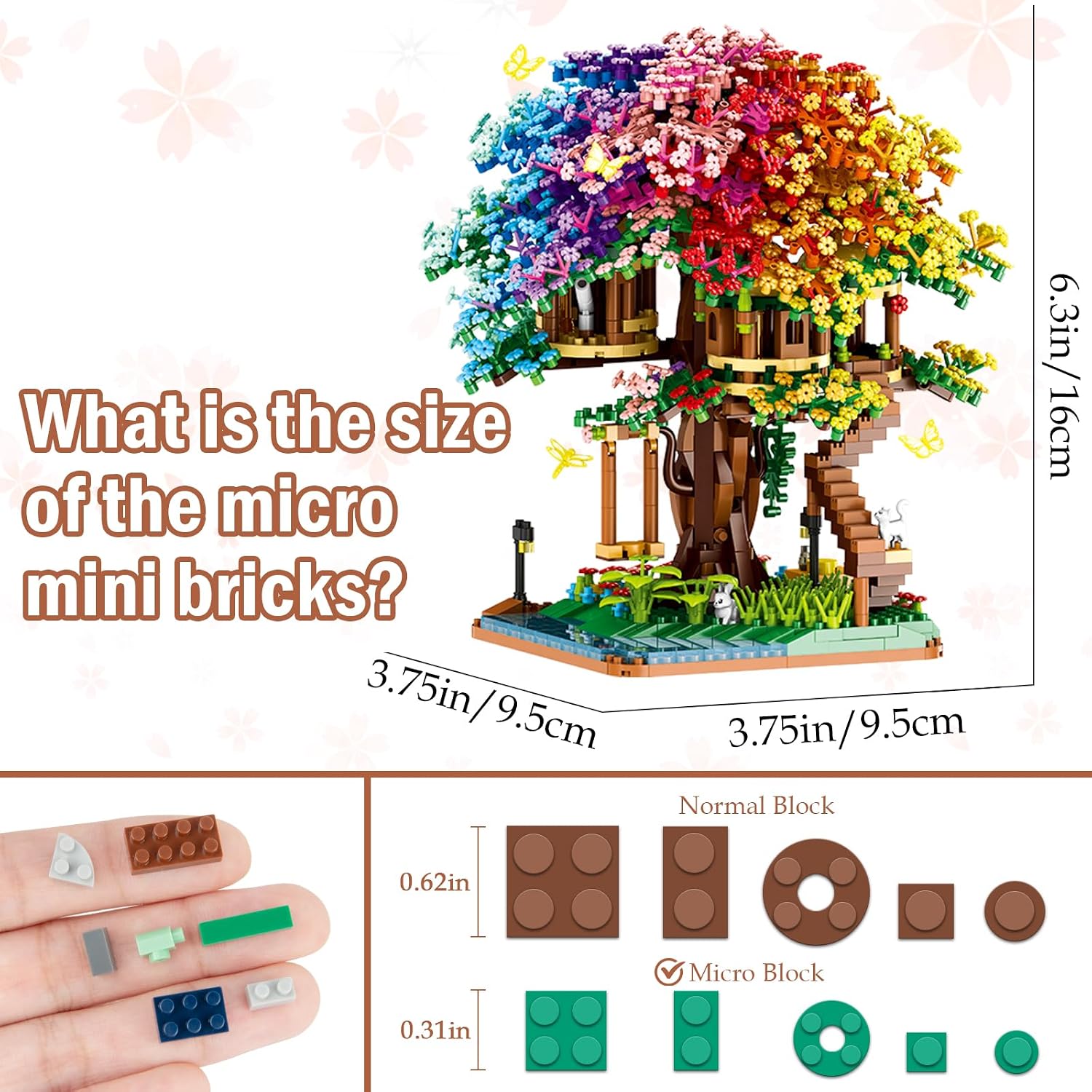 2338PCS DIY Rainbow Tree House - огляд і ціна Home Improvement Kids