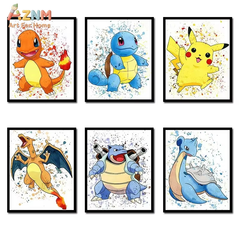 1PC ，Anime Pokemon Canvas Pain - огляд і ціна Home Improvement Kids